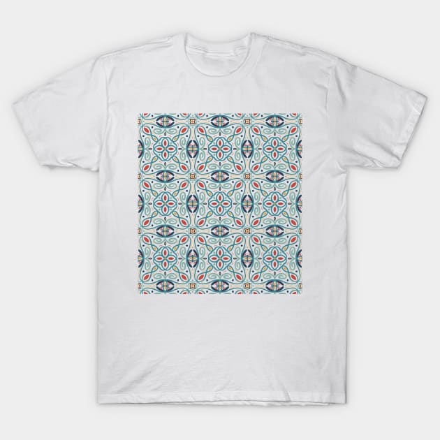 Mediterranean Tiles (Monaco) T-Shirt by Cascade Patterns